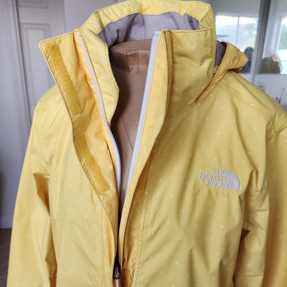 The North Face Women's Resolve Parka in Yellow Classic Dot - Jacket Raincoat M - Picture 7 of 10